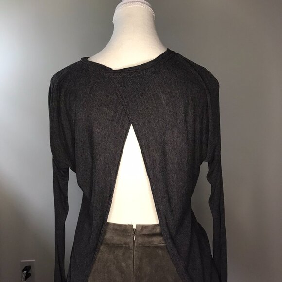 Aritzia Wilfred La Riverie Kite Open Back Long Sleeve | Gray | Size XS - Picture 5 of 10
